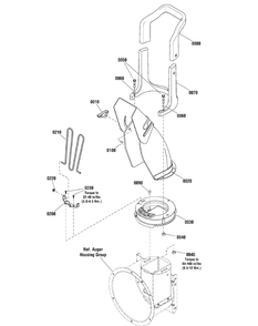 Discharge Chute Group - Manual Diagram and Parts List for 1696226-00-CL61750R  Briggs and Stratton Snow Blower